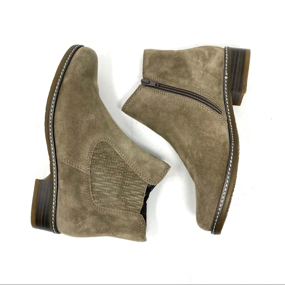 Gabor beige suede women’s Chelsea ankle boots